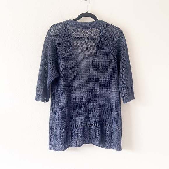 Wrap 100% Linen Cardigan Sweater - Picture 2 of 10